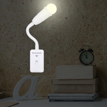 

Multi-functional 85-285V Rotary E27 LED Light Base Practical Durable Classic Socket Wireless Remote Control Lamp Holder