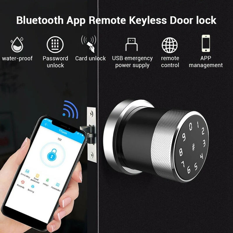 Bluetooth APP Remote Control Lock Smart Lock Porta Doorlock Electronic Lock Keyless Wireless Unlocked Digital Lock