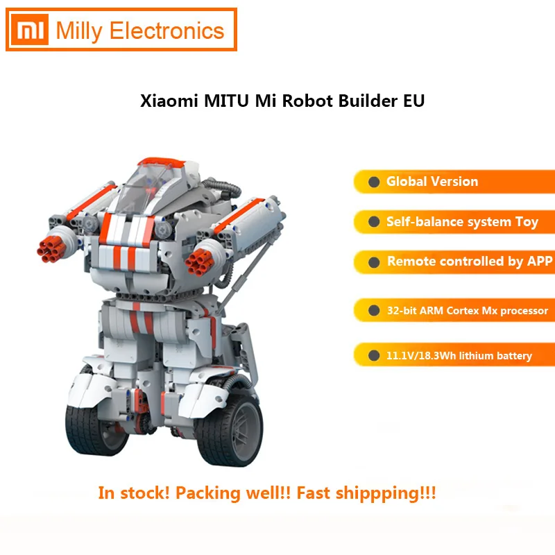 

In stock Xiaomi MITU Mi Robot Builder STEM Toys for Children Wireless control Modular Graphic Programming EU PLUG