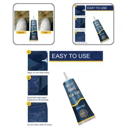 Colle liquide sans aiguille, liquide de couture compacte, longue durée, Kit de Solution de couture pour vêtements en Nylon, 50g 