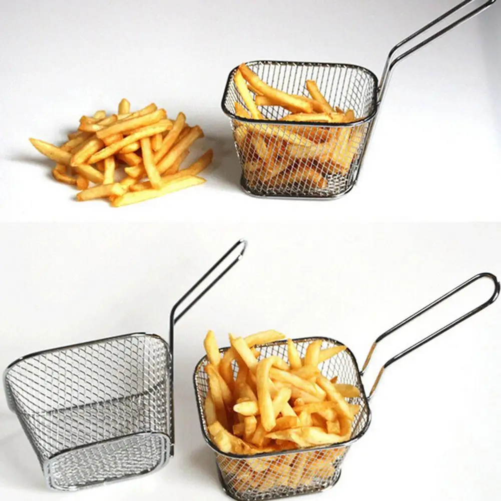 

French Fries Deep Frying Fryer Chicken French Fries Basket Stainless Steel Food Filter Cooking Tool