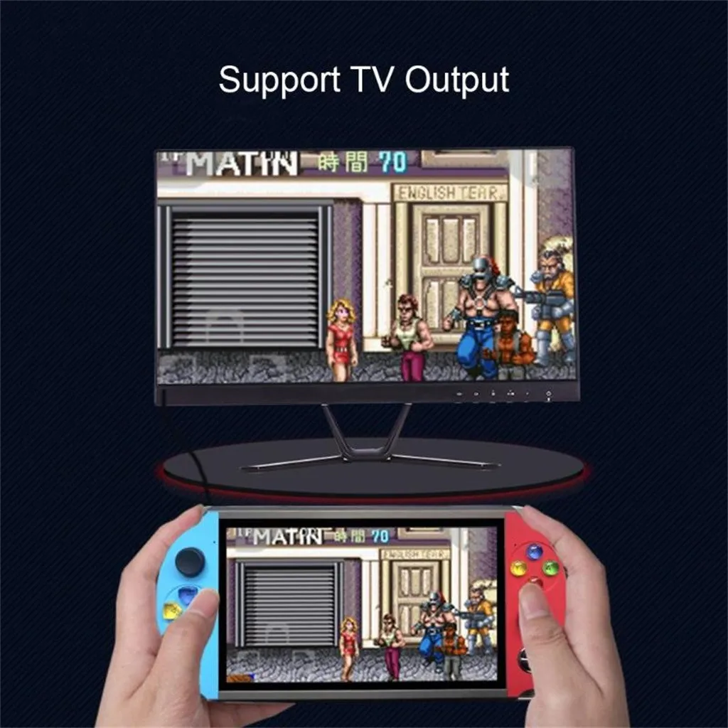 1 шт. X19 игровая консоль HD 7,0 дюймов в 2000 игры задний карманный портативный дисплей 8g+ 16g TF игровая консоль плеер Видео консоль подарок