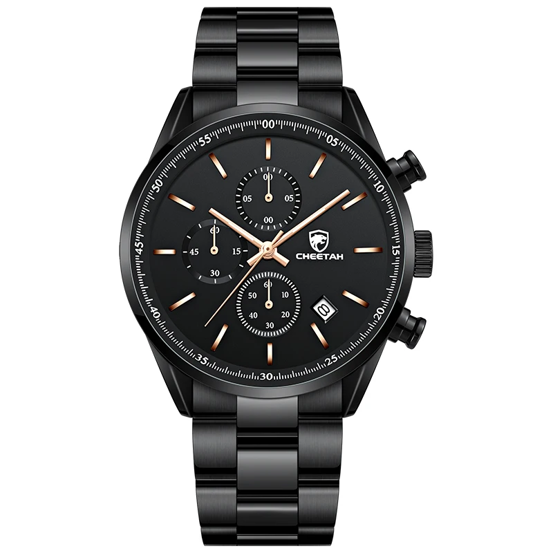 New CHEETAH Watches for Men Top Brand Luxury Fashion Business Quartz Men’s Wristwatch Stainless Steel Waterproof Sports Clock 
