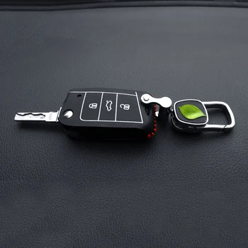 

Lsrtw2017 Genuine Leather Car Key Bag Key Case for Skoda Superb Octavia 2016 2017 2018 2019 2020 Interior Mouldings Accessories