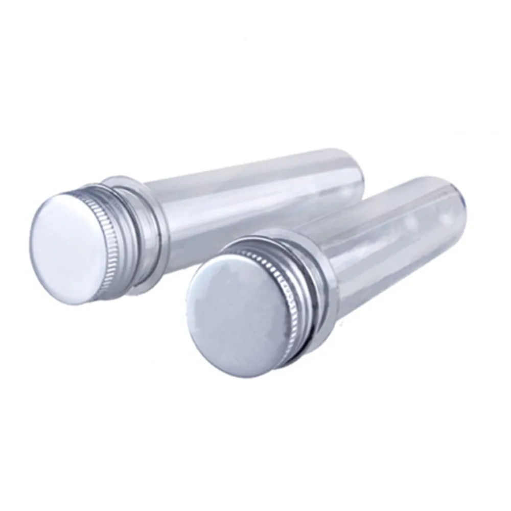 Plastic Test Tubes Clear and Transparent Candy Storage Containers with Screw Caps Bath Salt Mask Bottle 40Ml