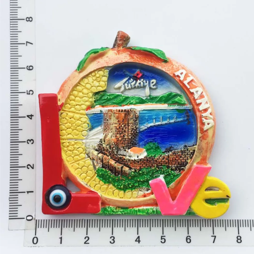 Koelkast Magneet Bodrum Egeïsche Zee Turkije 3D Hars Handgemaakte Craft Toeristische Reizen Stad Souvenir Collectie Brief Koelkast Sticker