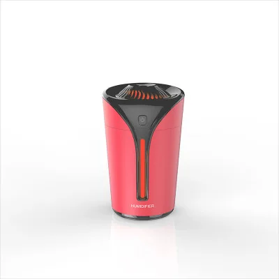 DEKAXI Мини Автомобильный USB увлажнитель новая Soild чашка с изображением пламени Арома диффузор ночник немой Настольный эфирное масло очиститель воздуха Mar22 - Цвет: red