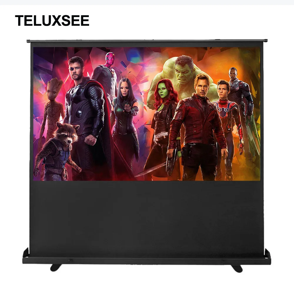 Моторизованный Электрический напольный передний проекционный экран TELUXSEE 100