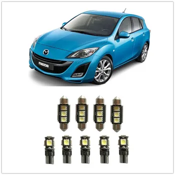 

9PCS Interior Package kit White LED For Mazda MX-6 Navajo Protege Protege5 RX-7 RX-8 Tribute 1990-2019