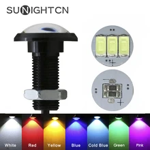 SUNIGHTCN 1 шт., светодиодный светильник в виде Орлиного глаза для автомобиля, дневные ходовые огни DRL, автомобильная парковочная сигнальная лампа, 12 В, 24 В, 18 мм, 23 мм, для мотоцикла, авто