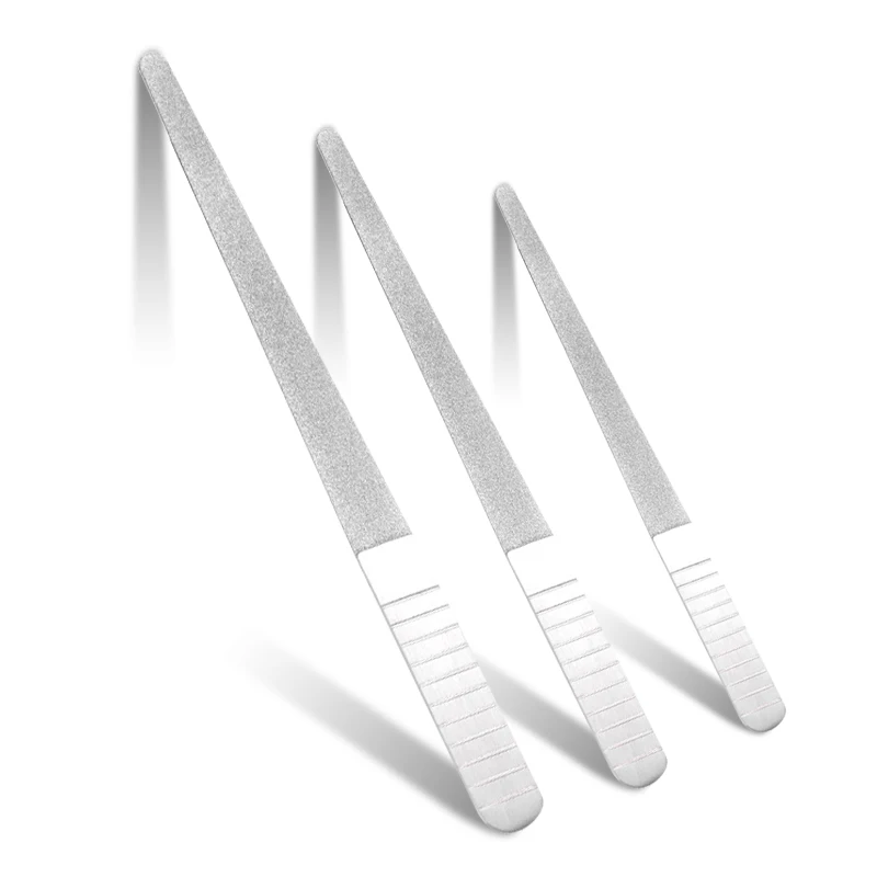 1PC Professional Stainless Steel Nail File Buffer Metal Double Side