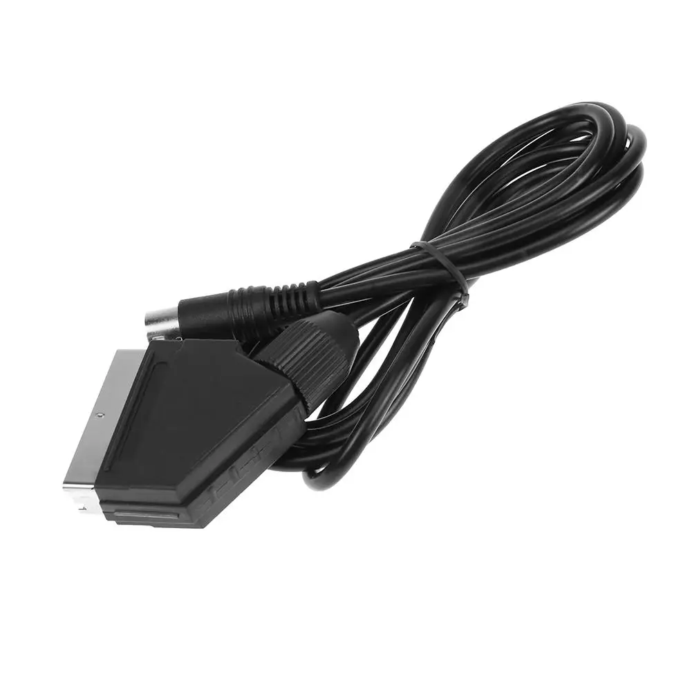 Черный 1 8 м RGB/RGBS SCART OFC адаптер кабель для игровой консоли SEGA MD2 RGB Scart 9 pin V Pin /C