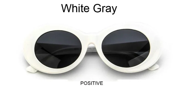 Vintage Oval Sunglasses For Men Classic Retro Style White Black_voghion.com