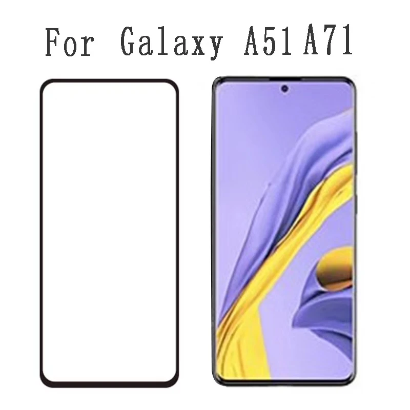 Закаленное стекло для samsung A51 A71, Защита экрана для samsung Galaxy A 51 71 SM-A515F A515, SM-A715F, полное защитное стекло