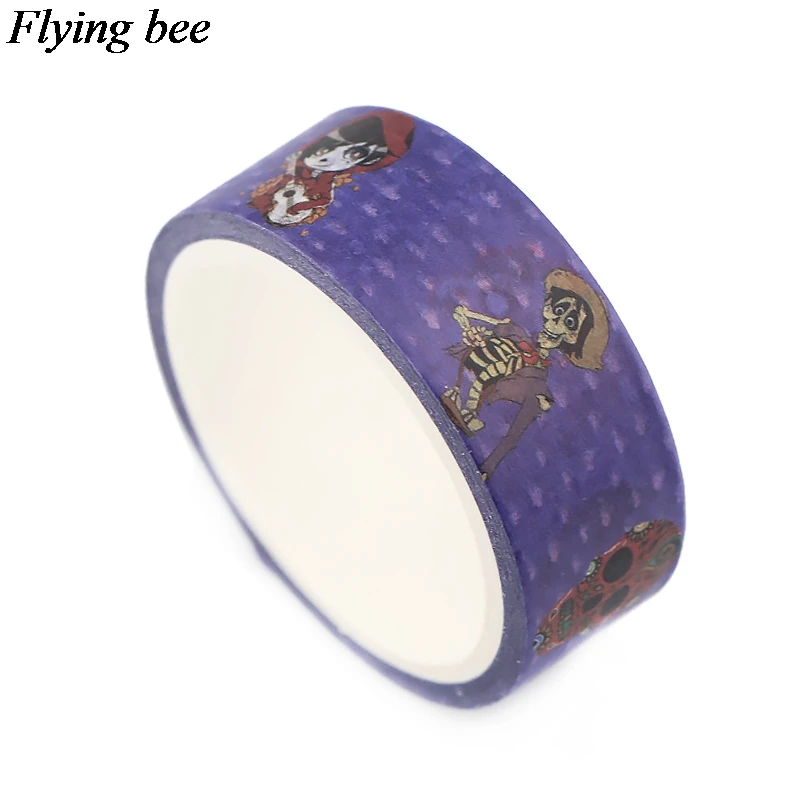 Flyingbee 4 шт./компл. ужастиков лента с рисунками убийца клейкая лента ночь перед Рождеством Бумага лента Washi Стикеры комплект X0640