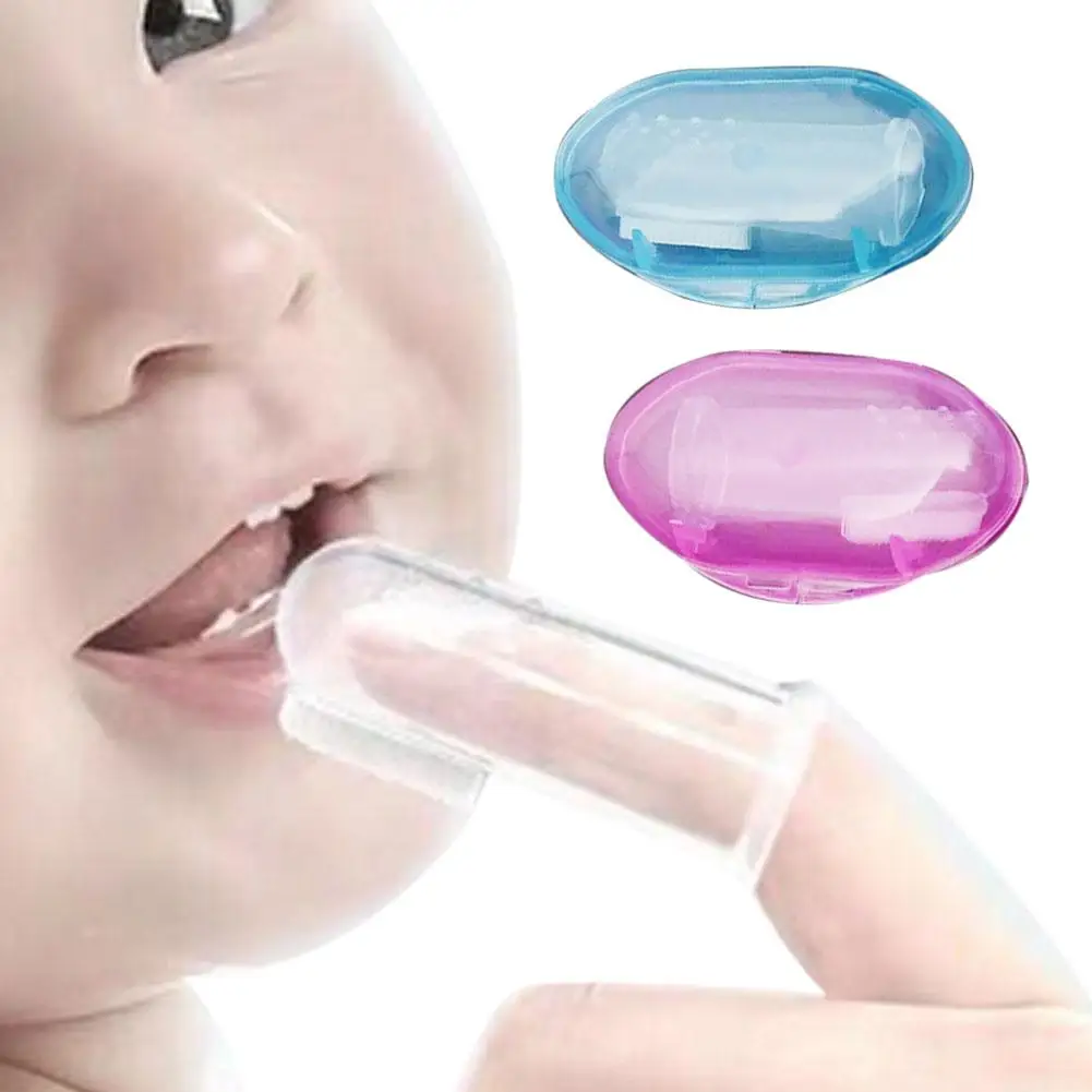 

Silicone Soft Finger Toothbrush Infant Oral Dental Teeth Cleaning Care Brush with Box New baby care supplies