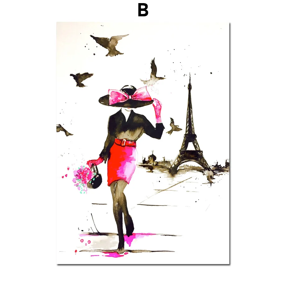Fahion-Sexy-Gossip-Girl-Paris-High-Heels-Wall-Art-Canvas-Painting-Nordic-Posters-And-Prints-Wall (4)