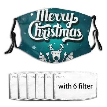 

Merry Christmas Lettering Face Mouth Mask Cover Anti Dustproof Washable Reusable Adult Mouth Masks Mascarilla
