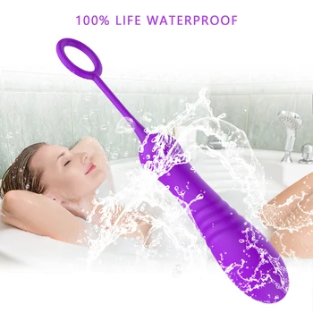 Thrusting Dildo Vibrator 8 Mode Clitoris Stimulator Automatic Telescopic Bullet Vibrators Sex Toys for Women Female Masturbation 6