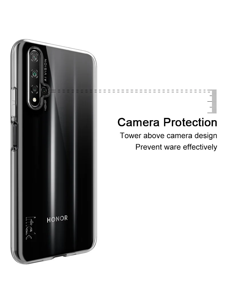 IMAK кристально Мягкий ТПУ для huawei Nova 5 T смартфон прозрачный чехол задняя крышка для Funda huawei Nova T5 чехол Nova 5 T