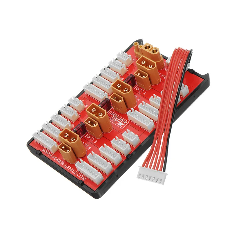

Power-Genius 2 IN 1 PG Parallel Charging Board XT30 XT60 Plug Supports 4 Packs 2-8S Lipo Battery For RC Models Spare Part