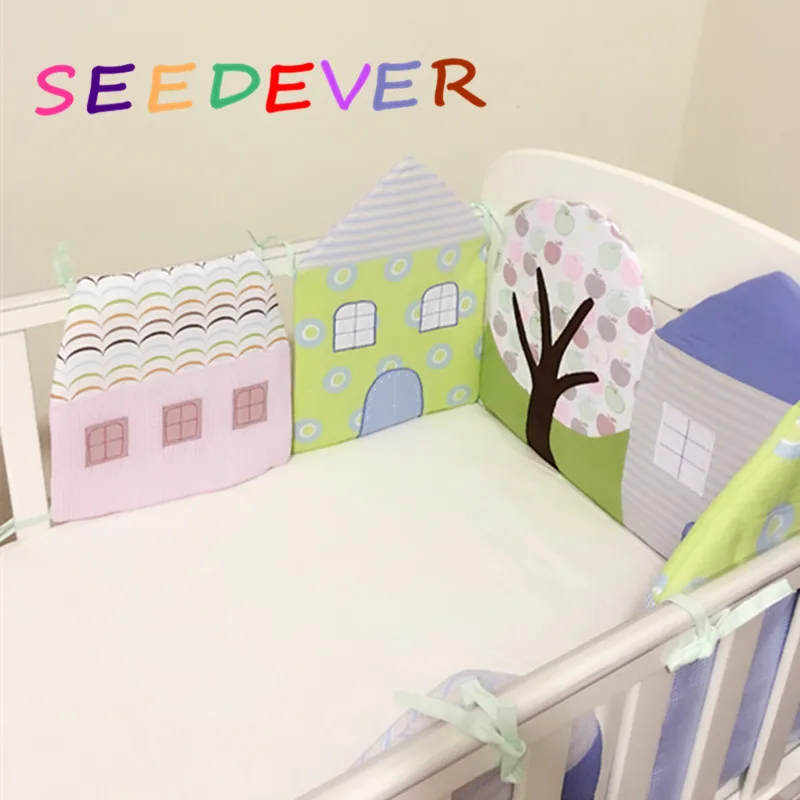baby bed bumpers crib sides infant toddle head protector soft cushion