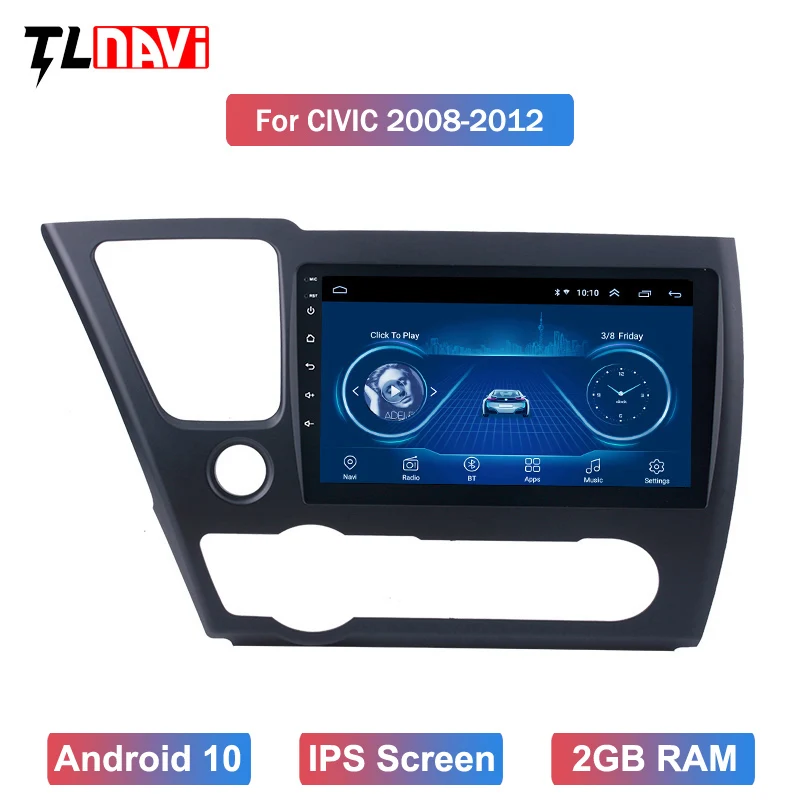 9 дюймов для 2014 2015 2016 2017 HONDA CIVIC Android 10 IPS экран радио GPS навигация головное