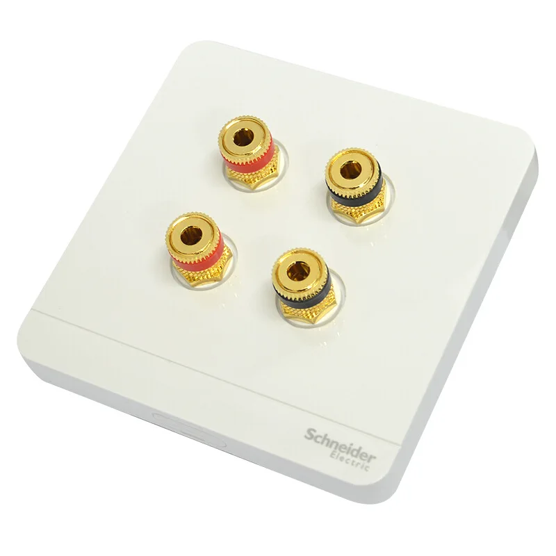 

Schneider Electric Switch Socket Panel Yi Shang Mirror Porcelain White Audio Switch Socket Audio Socket Four Audio Socket