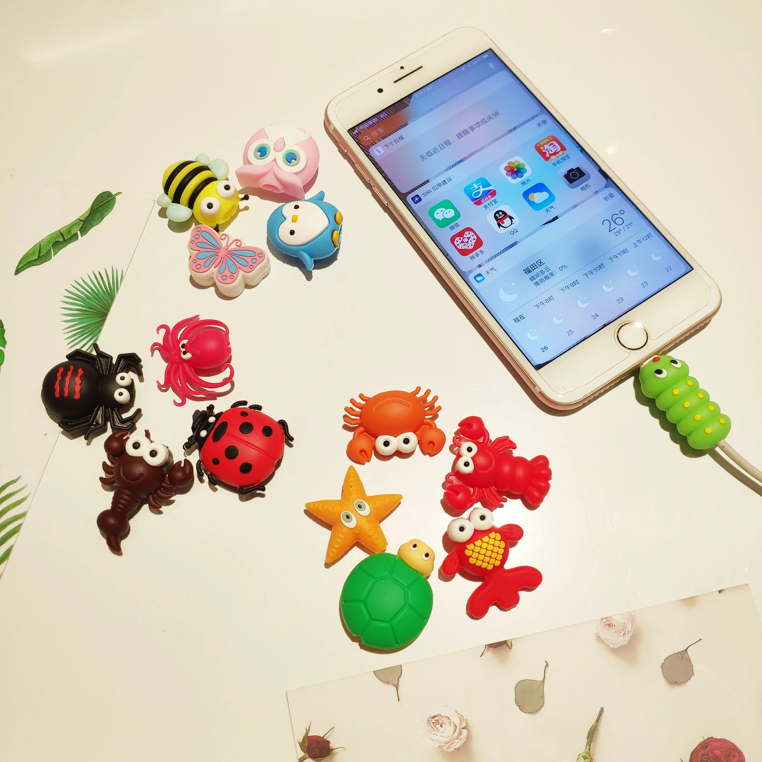 Usb-кабель EGECD dibujos animados lindo протектор кабеля для iPhone 11 Pro4 4S 5 5S 6 6 plus 6 s 6 7 8
