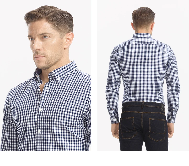 Deepocean рубашка мужская импортная модная Chemise Homme клетчатая Повседневная приталенная рубашка с длинным рукавом Camisa Masculina хлопок