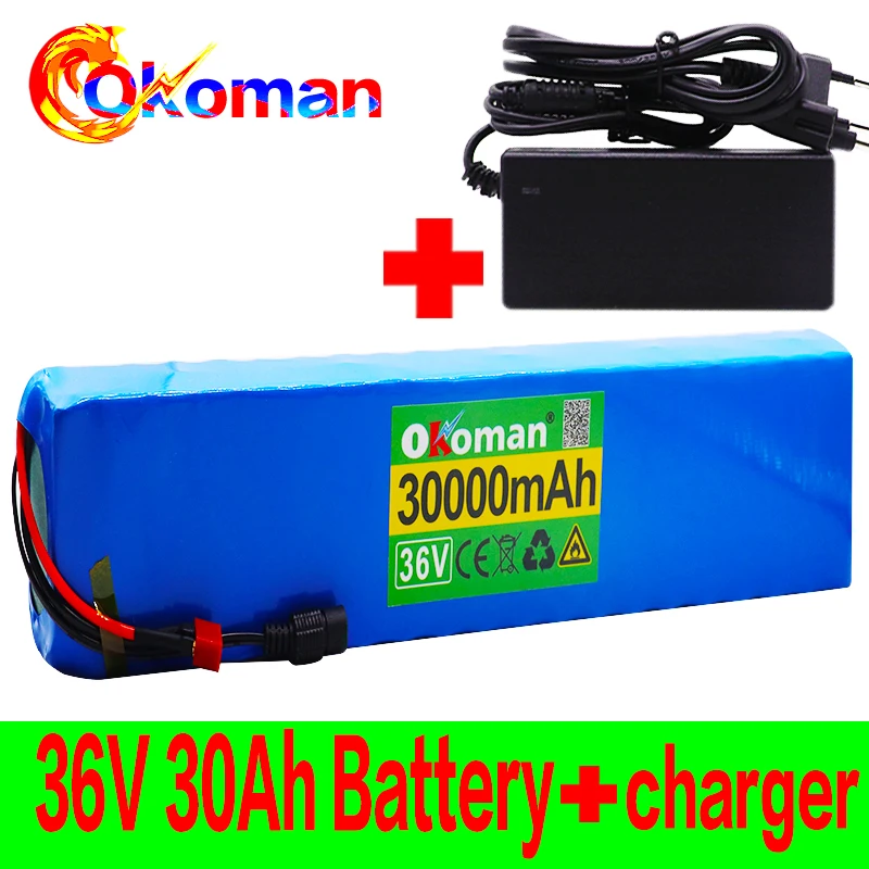36V батарея 10S4P 30Ah батарейный блок 500W высокая мощность батареи 42В 30000 мА/ч фара для