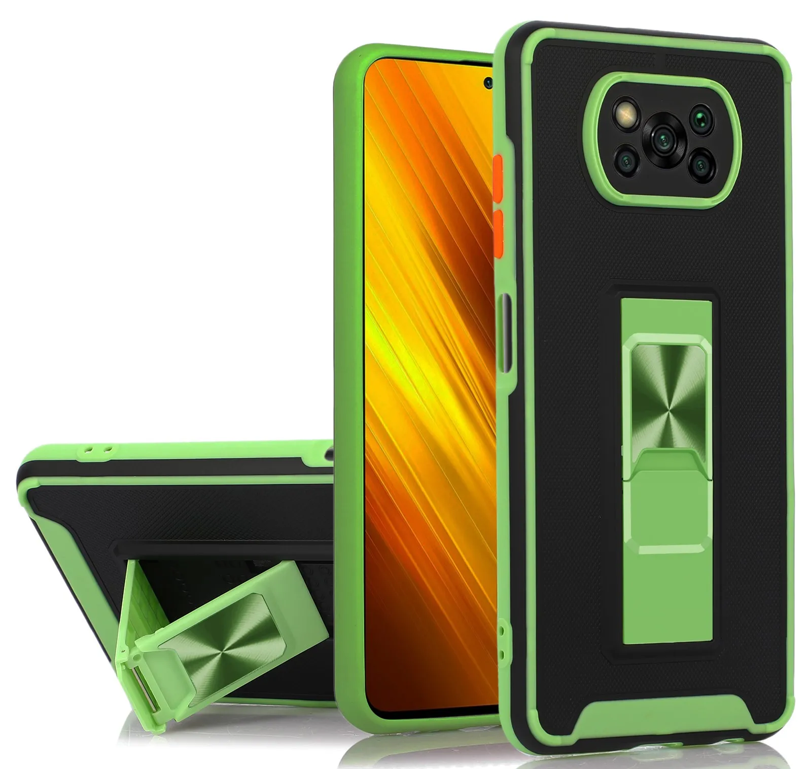 Чехол-накладка для Xiaomi Poco X3 Nfc M3 F3 Pro Max с магнитной подставкой противоударный |