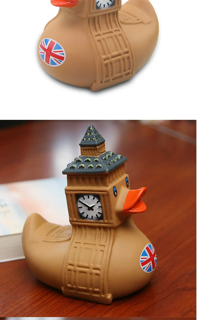 Классическая утка игрушка самурайский стиль утка Великобритания большой бен утка милая детская Ванна игрушка подарок на день рождения игрушечная утка