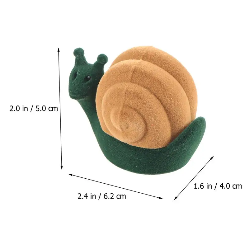 2 Pcs Ring Jewelry Storage Box Snail Shape Storage Case Stud Earrings Storage Organizer Unique Jewelry Packaging Box 2 Pcs Ring Jewelry Storage Box Snail Shape Storage Case Stud Earrings Storage Organizer Unique Jewelry Packaging Box