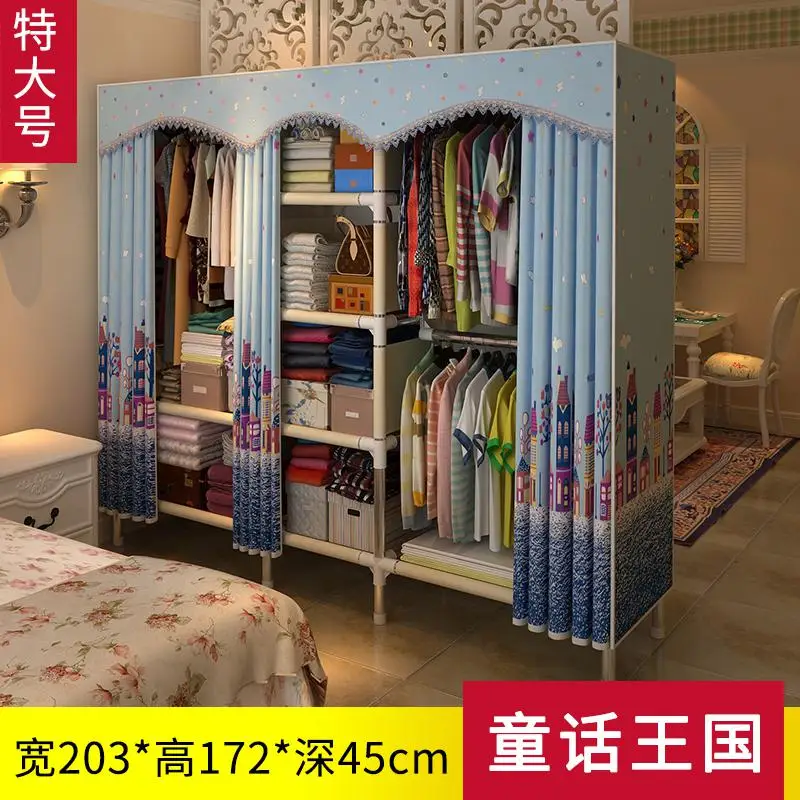 style10 21% Тканевый шкаф, стальная труба, утолщенная арматура, ткань для хранения, шкаф для одежды, экономичная стальная стойка, подвесной шкаф - Цвет: style10