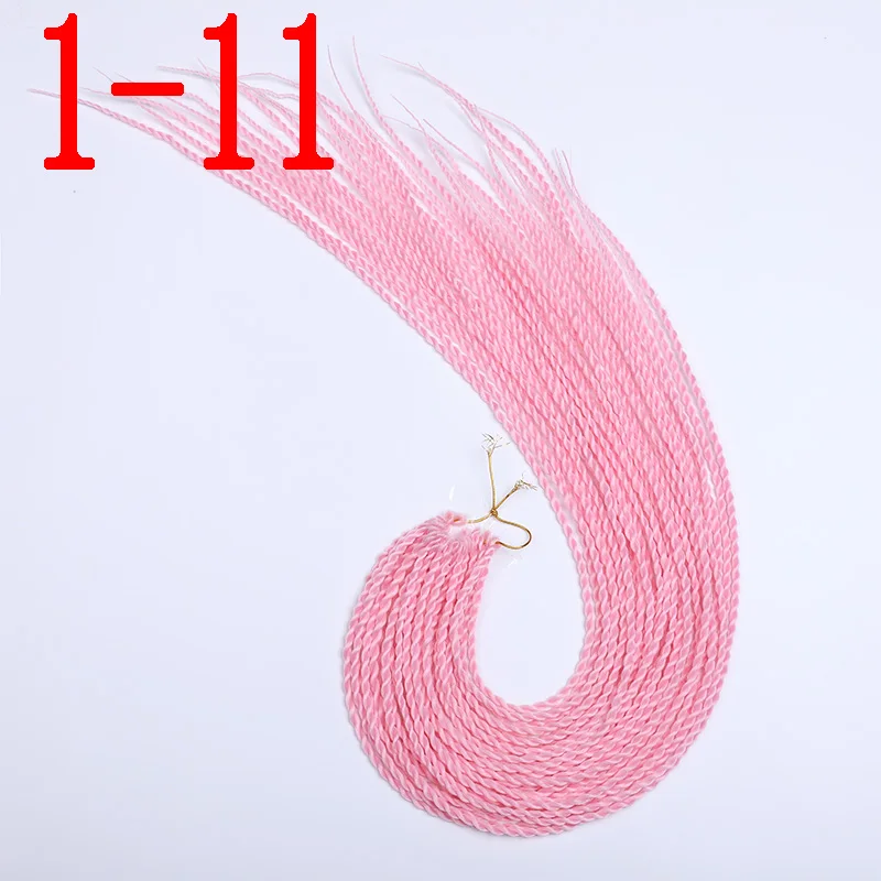 1-11 MERISIHAIR Ombre Сенегальские крученые волосы на крючках косички 24 дюйма 30 корней/упаковка синтетические косички волосы для женщин серый, синий, розовый, бро - Цвет: 1-11