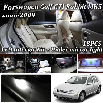 

18pcs LED interior reading lights bulb + Under mirror lamp kit for GTI MKV Rabbit for Golf 5 MK5 Golf5 (2006-2009)