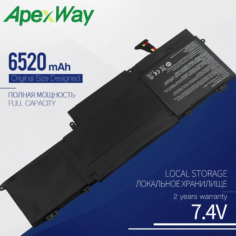 Аккумулятор ApexWay для C23-UX32laptop asus vivobook u38n 7 4 В 6520 мАч U38N-C4004H zenbook ux32 ux32vd ux32la |