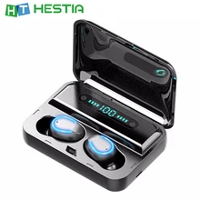 F9-5, TWS наушники беспроводные, Bluetooth наушники, большой светодиодный наушник, беспроводной, невидимый наушник, Handfree CVC 8,0