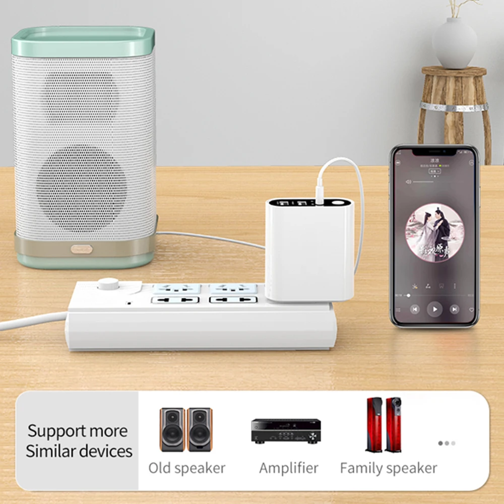 Bluetooth Receiver Transmitter Bluetooth 5 0 Stereo Audio Adapter For Aripods 2 1A USB Quick Charger 2
