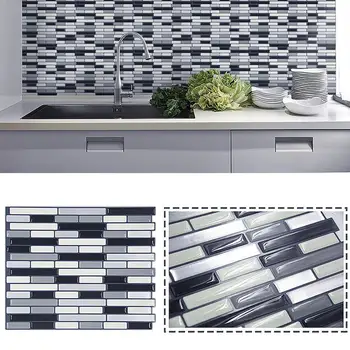 

Self Adhesive Mosaic Tile Wall decal Sticker DIY Kitchen Vinyl Bathroom Home Decor W9Z2
