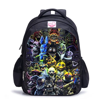 

16 Inch Children Five Nights At Freddys Print Backpacks For Teenage Girls School Bags Orthopedic Cartoon Backpack Boys Mochila
