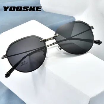 

YOOSKE Ultra-light Polarized Sunglasses Men Magnet Clip on Glasses Optical Prescription Eyewear Frames Eyeglasses