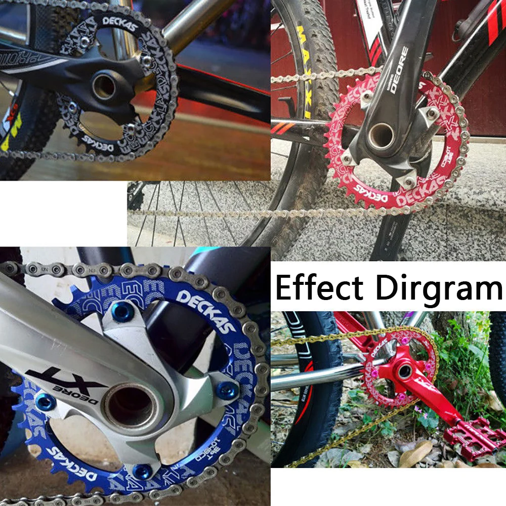 Deckas круглое узкое широкое кольцо для горного велосипеда MTB 104BCD 32T 34T 36T Запчасти