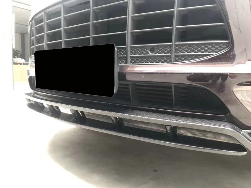 Автомобильный Стайлинг для Porsche Macan LD style Carbon Fiber передняя губа(только для предварительной обработки) глянцевая отделка бампер сплиттер Fibre Drift Kit
