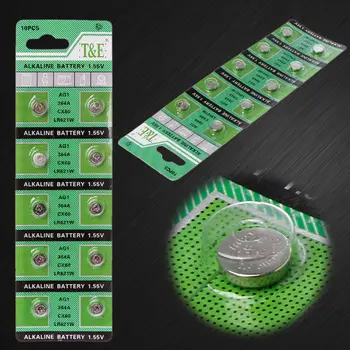 

10PCS Watch Battery AG1 1.55V 364 SR621SW LR621 621 LR60 CX60 Alkaline Button Coin Cell Batteries