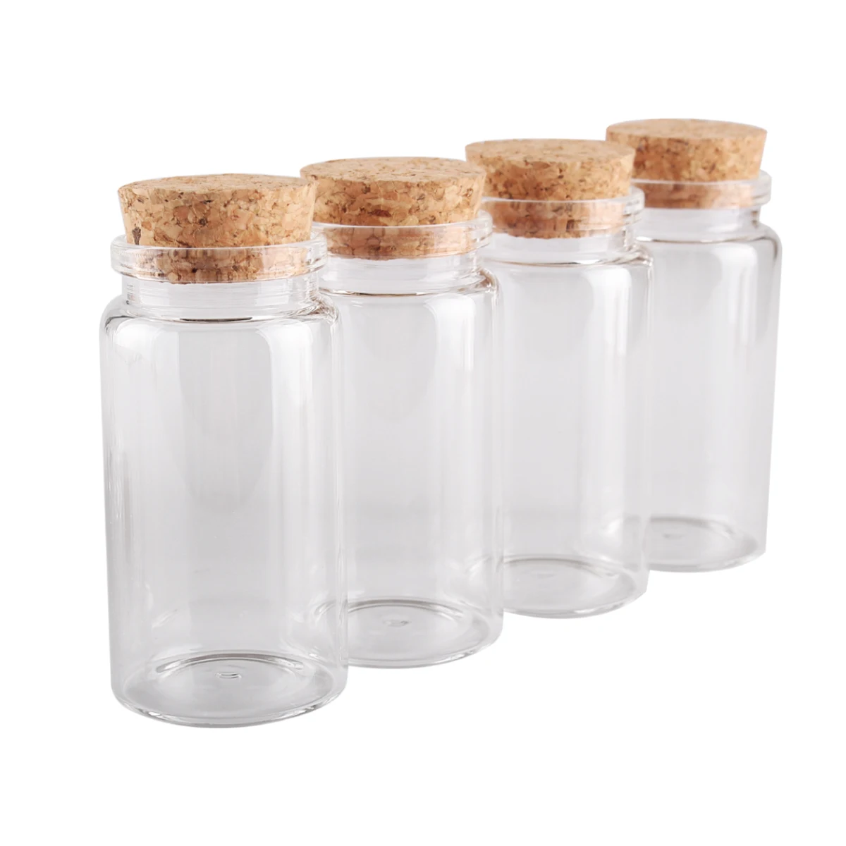 50ml 37*70mm Storage Bottles Glass Bottles with Cork Lids Spice Jars Wishing bottles Glass vessels Jars Candy bottles 3pcs