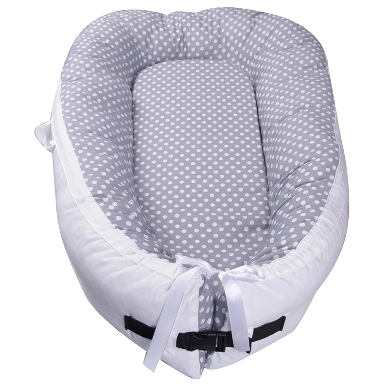 80*50*10 см Детские гнездо кровать Портативный кроватка кровать для младенцев и детей ясельного возраста хлопковая люлька для новорожденных люльки бампер Детские гнездо - Цвет: 6