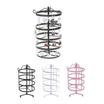 

NEW Multifunctional Metal Necklace Chain Bracelet Rotation Holder Jewelry Display Detachable Earring Stand Rack Hanger