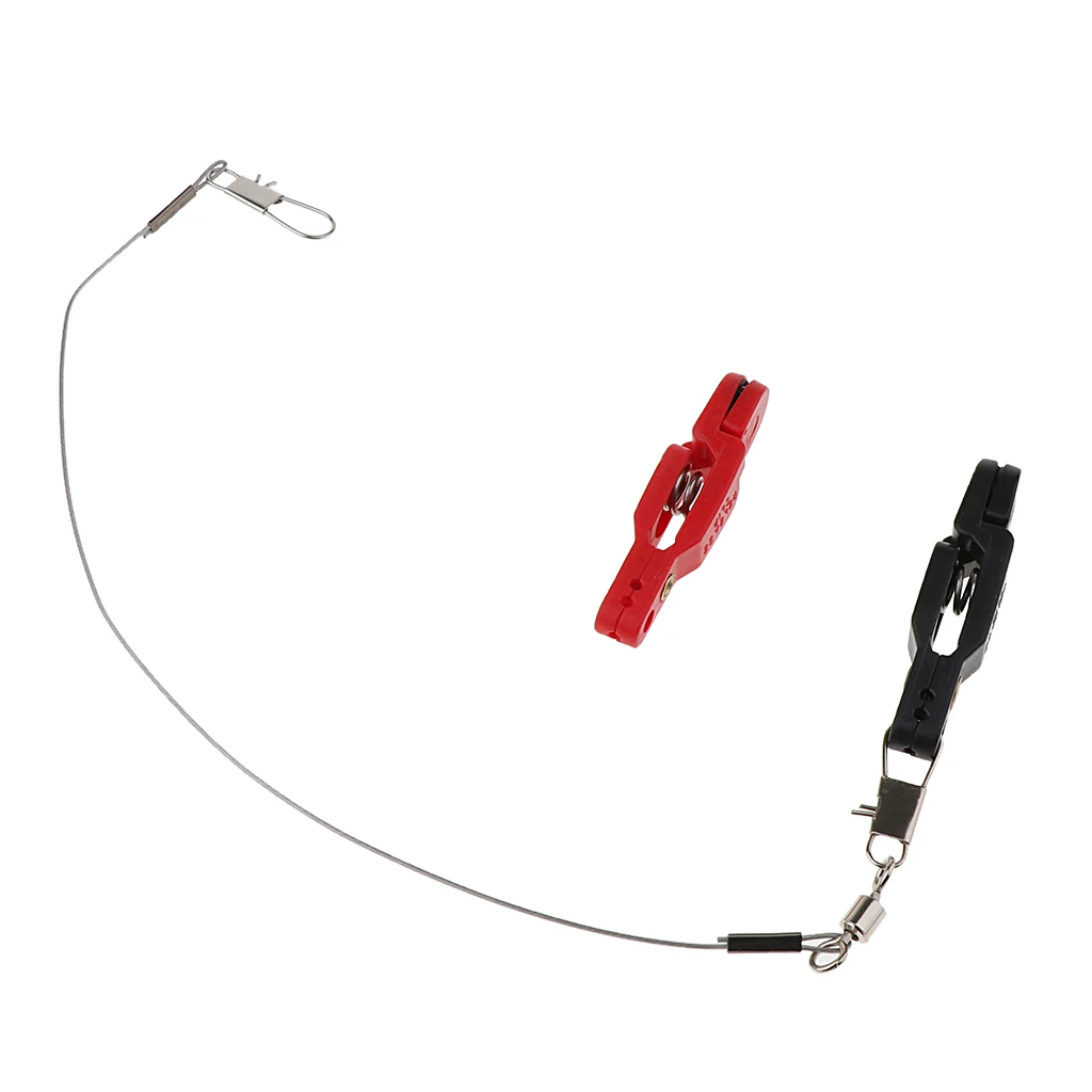 

Lot 2 Planer Board Release Clip Downrigger Fishing Line Release with 8in Leader